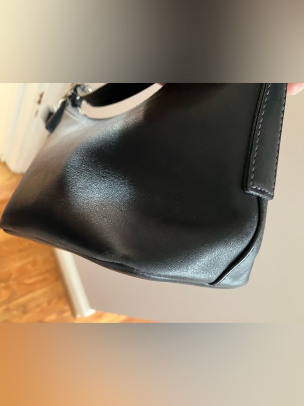 Vintage Coach Black Leather Mini Wristlet Pouch - Picture 8 of 16